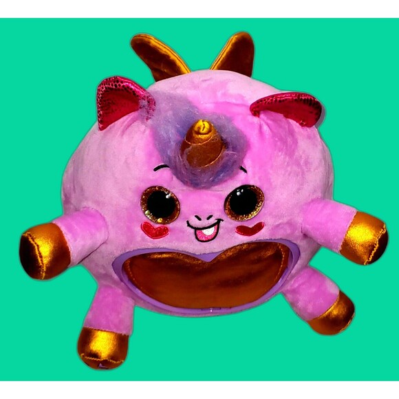 Rainbocorns Gold Heart Plush – Big Glitter Eyes – Zuru Stuffed Animal - Picture 6 of 11